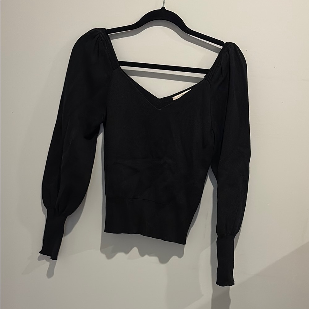 Anthropologie Black Knit Top
